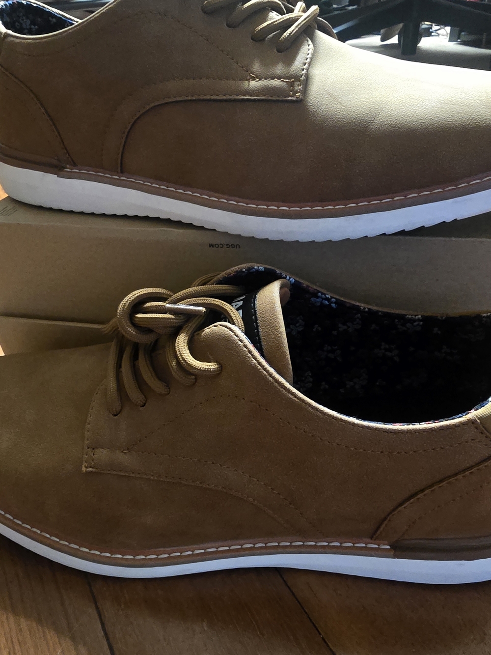 Men's Casual Lace-Up Shoes in Brown Size 12